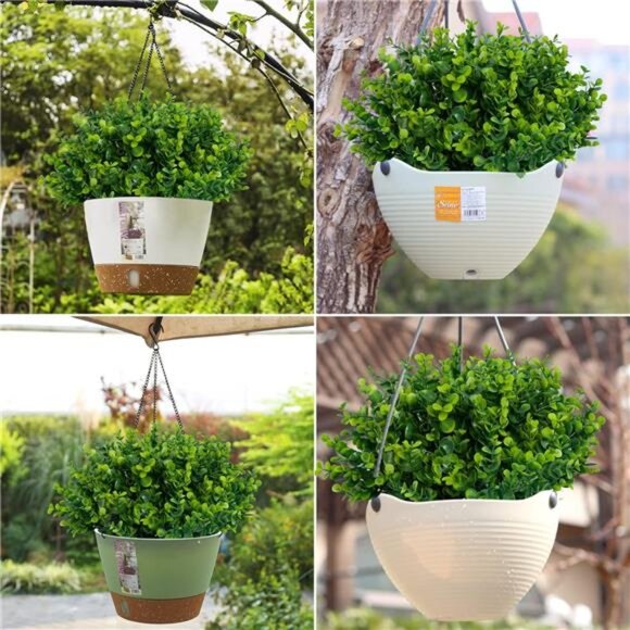 Artificial Greenery Plants Outdoor UV Resistant Fake Plants Boxwood Shrubs Grass - Picture 4 of 7